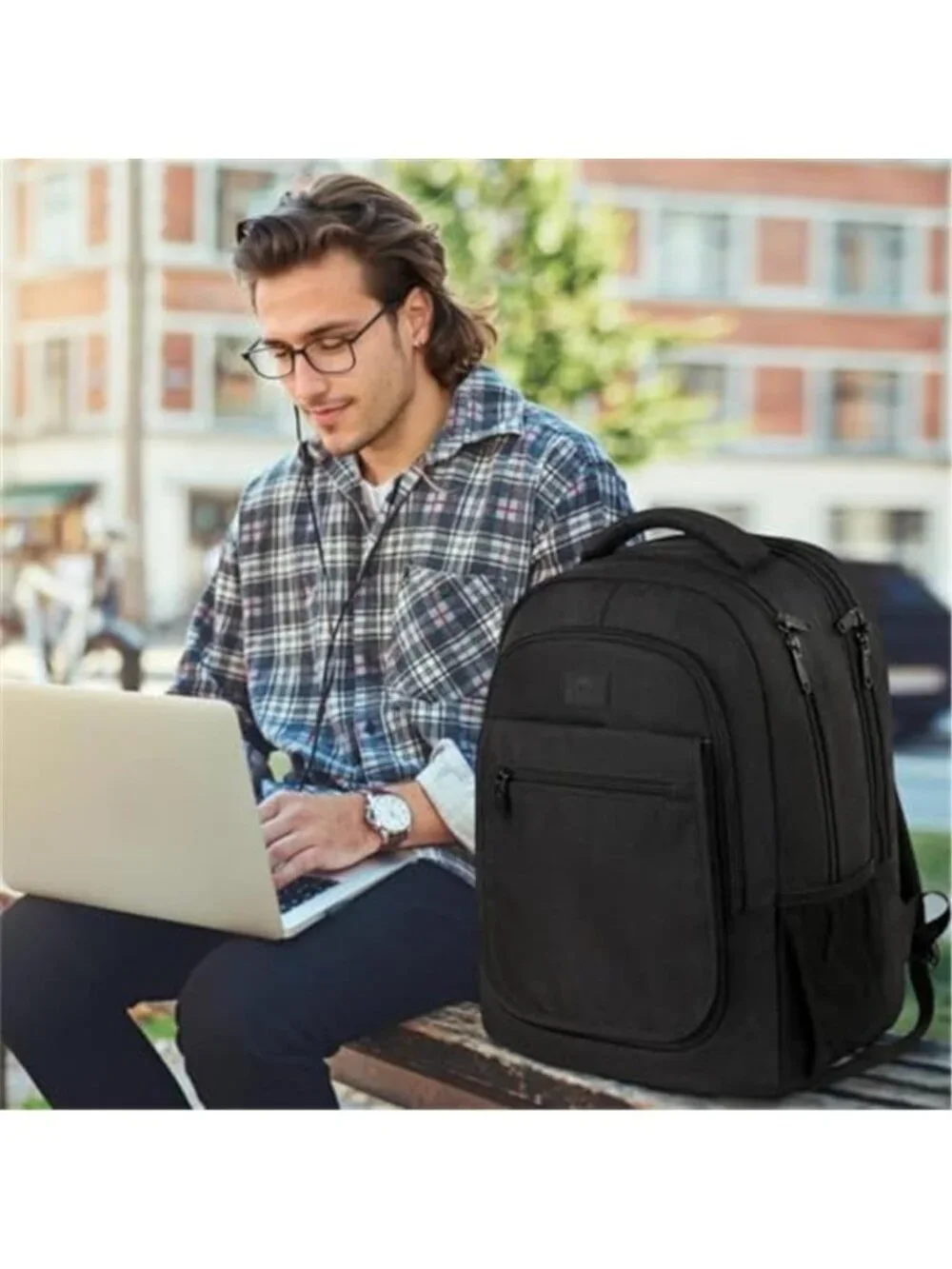 Travel Backpack TSA Expandable 17 Inch Laptop Carry On Anti Theft Waterproof